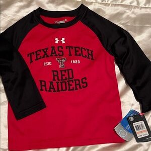 Under Armour Texas Tech Kids Long Sleeve Tee - Red and Black